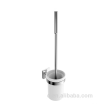 Bathroom Accessories Wall Mounted Brass Ceramic Toilet Brush Holder Chrome